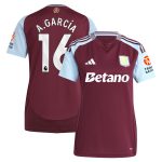 aston villa adidas home shirt 2024-25 – womens with a.garcía 16 printing Collection | Official Aston Villa Shirts