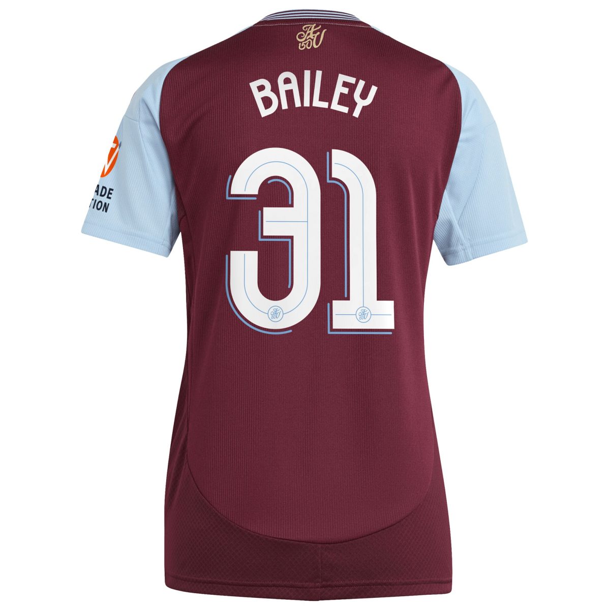 aston villa adidas home shirt 2024-25 – womens with bailey 31 cup printing Collection | Official Aston Villa Shirts