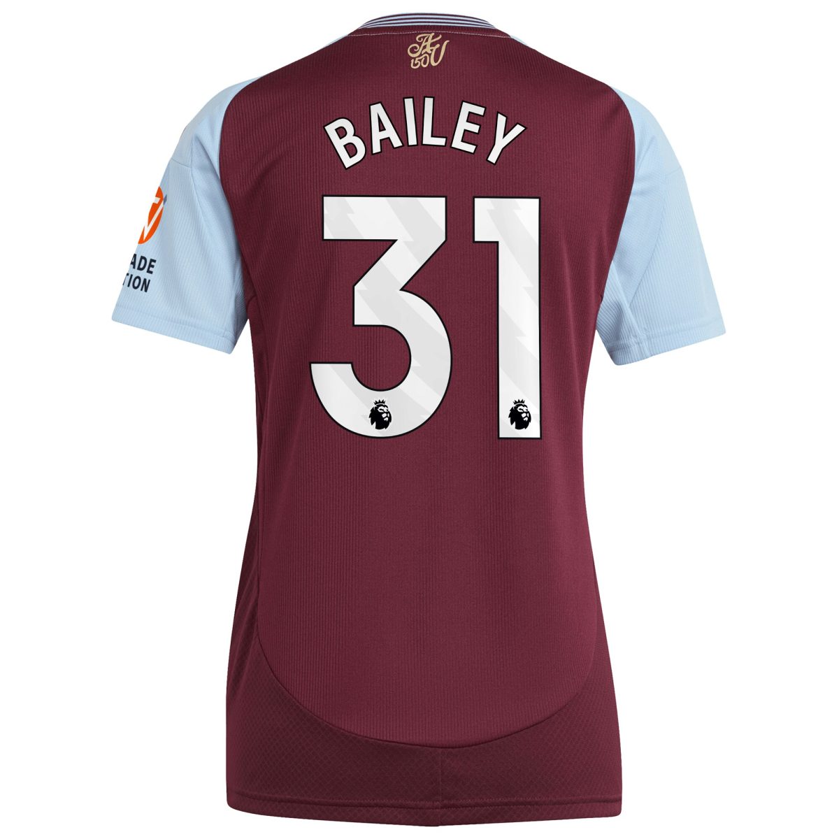 aston villa adidas home shirt 2024-25 – womens with bailey 31 printing Collection | Official Aston Villa Shirts