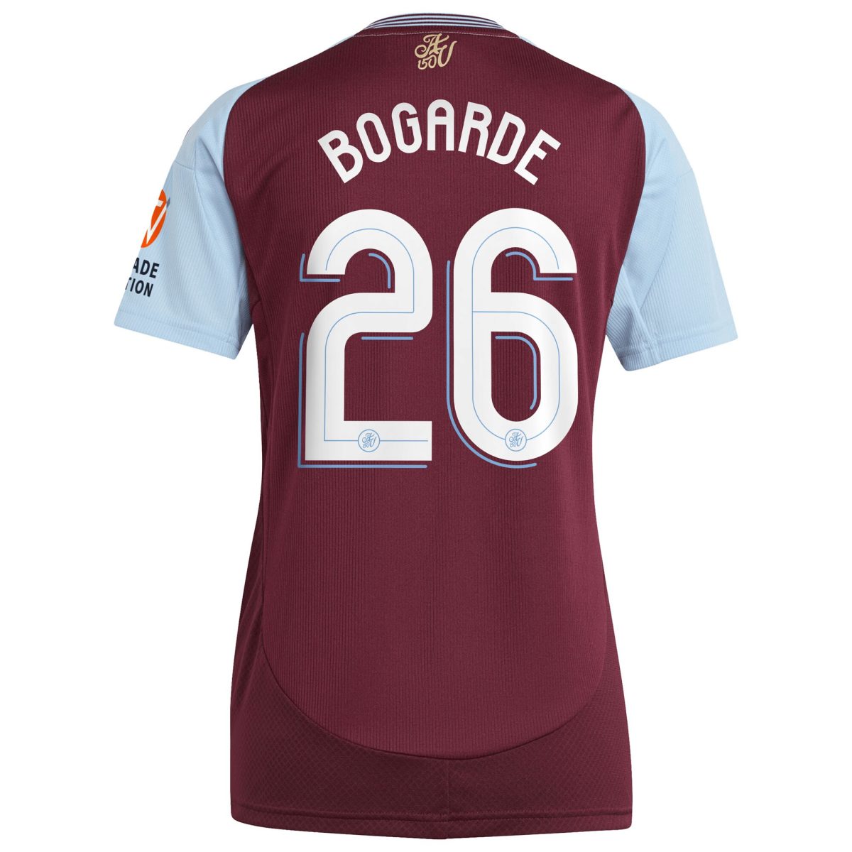 aston villa adidas home shirt 2024-25 – womens with bogarde 26 cup printing Collection | Official Aston Villa Shirts