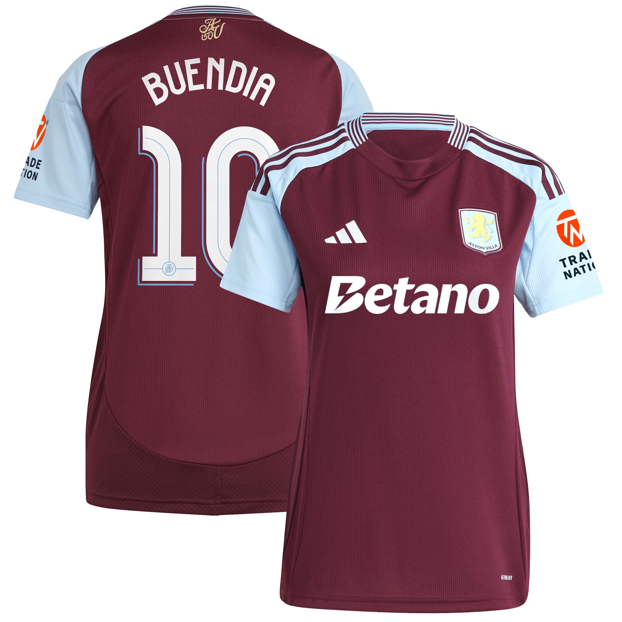 aston villa adidas home shirt 2024-25 – womens with buendia 10 cup printing Collection | Official Aston Villa Shirts