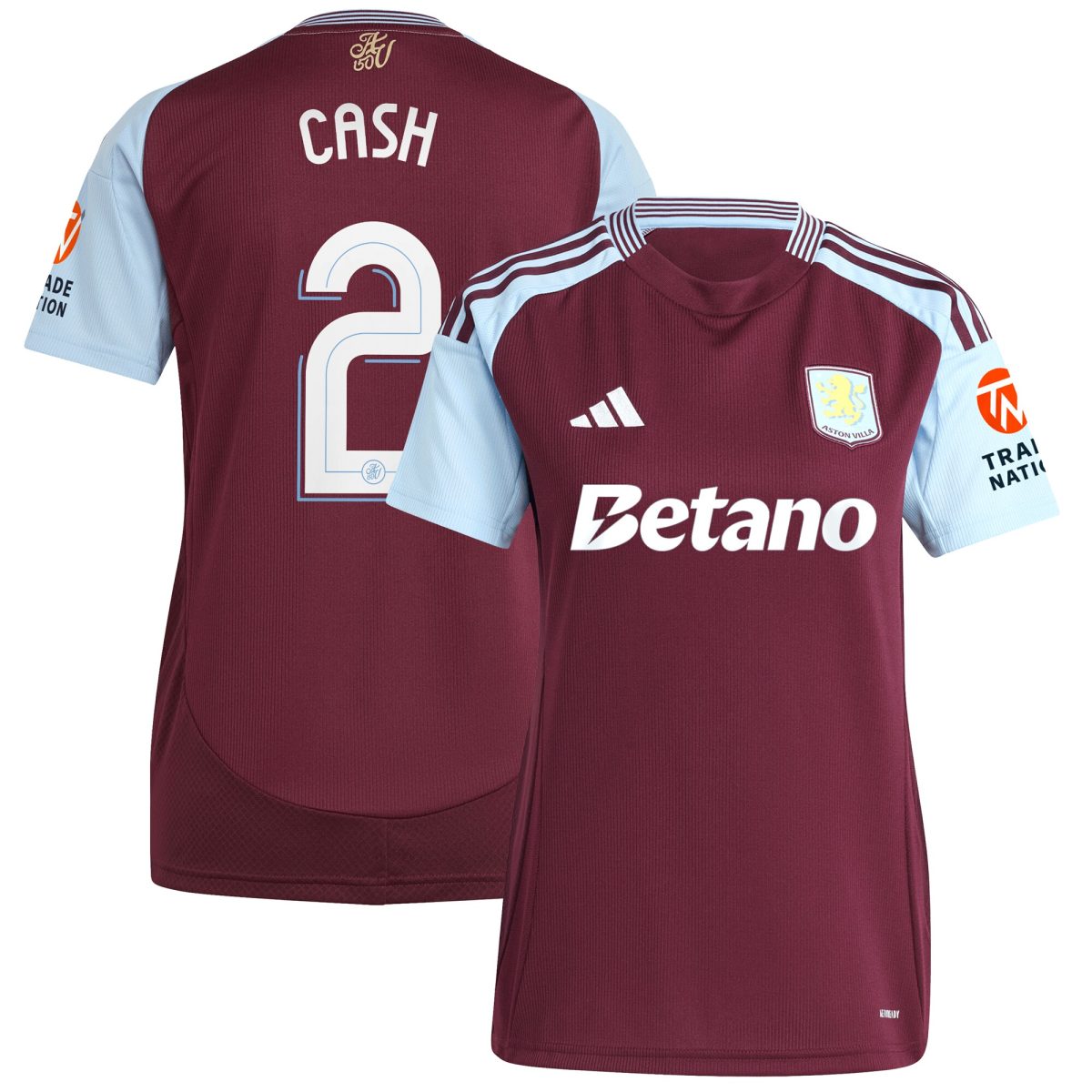 aston villa adidas home shirt 2024-25 – womens with cash 2 cup printing Collection | Official Aston Villa Shirts