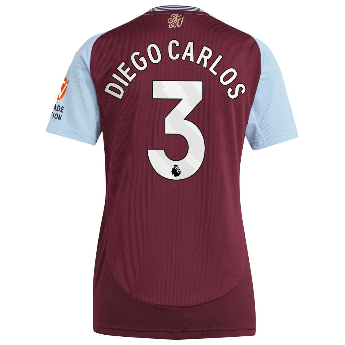 aston villa adidas home shirt 2024-25 – womens with diego carlos 3 printing Collection | Official Aston Villa Shirts
