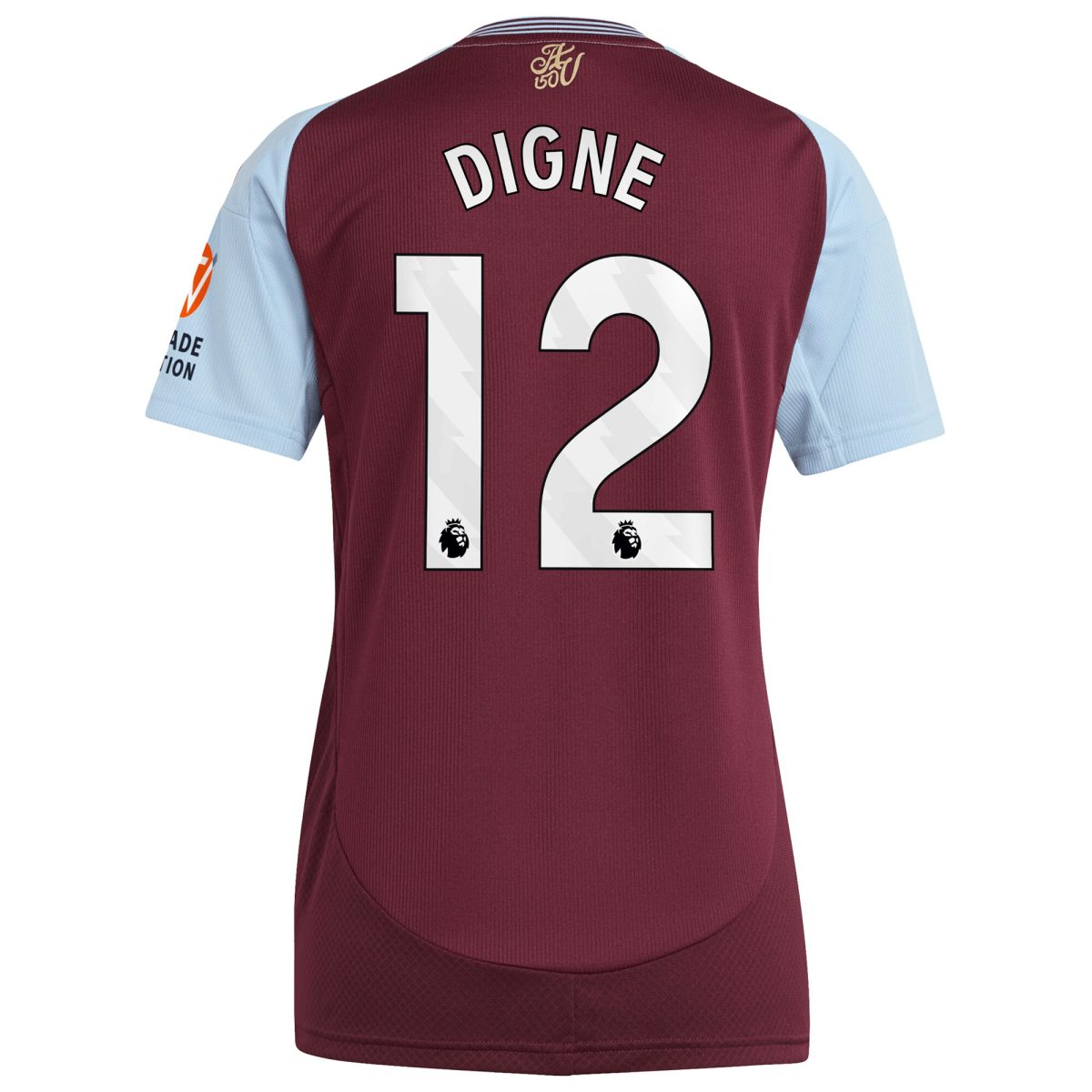aston villa adidas home shirt 2024-25 – womens with digne 12 printing Collection | Official Aston Villa Shirts