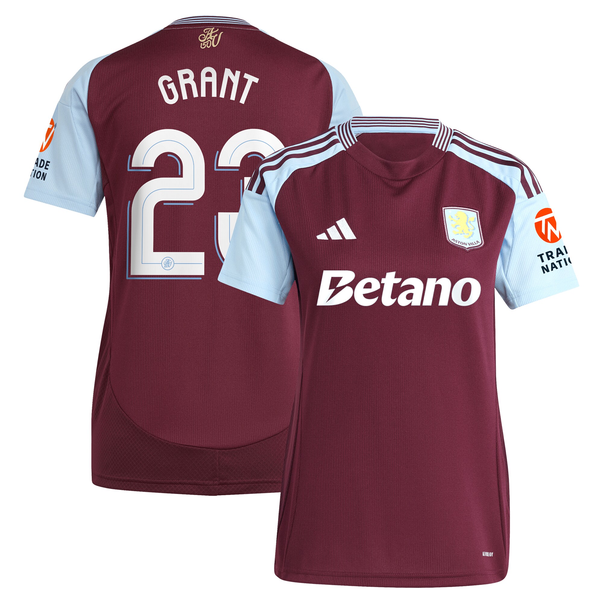 aston villa adidas home shirt 2024-25 – womens with grant 23 cup printing Collection | Official Aston Villa Shirts