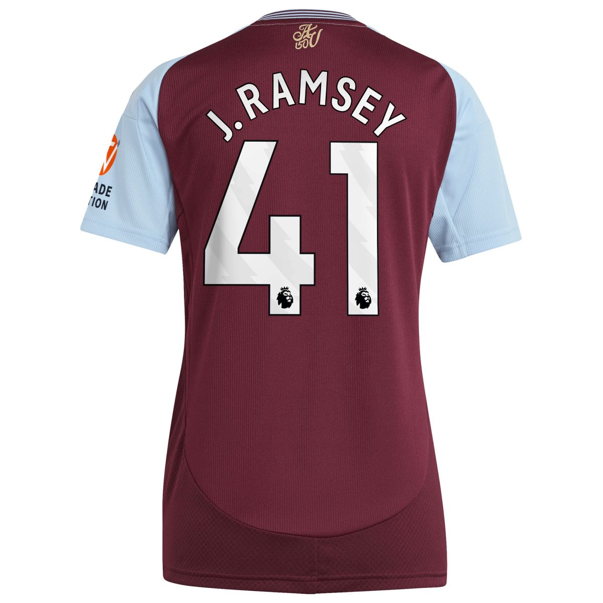 aston villa adidas home shirt 2024-25 – womens with j. ramsey 41 printing Collection | Official Aston Villa Shirts