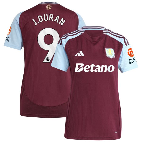 aston villa adidas home shirt 2024-25 – womens with j.duran 9 printing Collection | Official Aston Villa Shirts