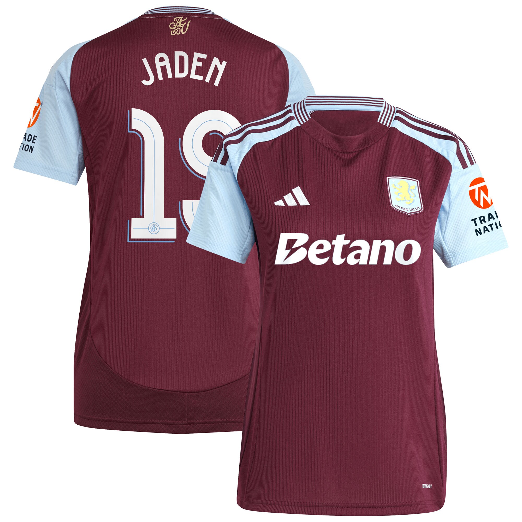 aston villa adidas home shirt 2024-25 – womens with jaden 19 cup printing Collection | Official Aston Villa Shirts