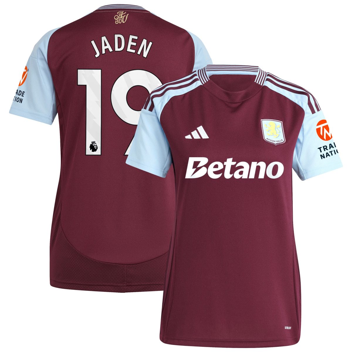aston villa adidas home shirt 2024-25 – womens with jaden 19 printing Collection | Official Aston Villa Shirts