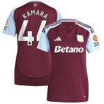 aston villa adidas home shirt 2024-25 – womens with kamara 44 printing Collection | Official Aston Villa Shirts
