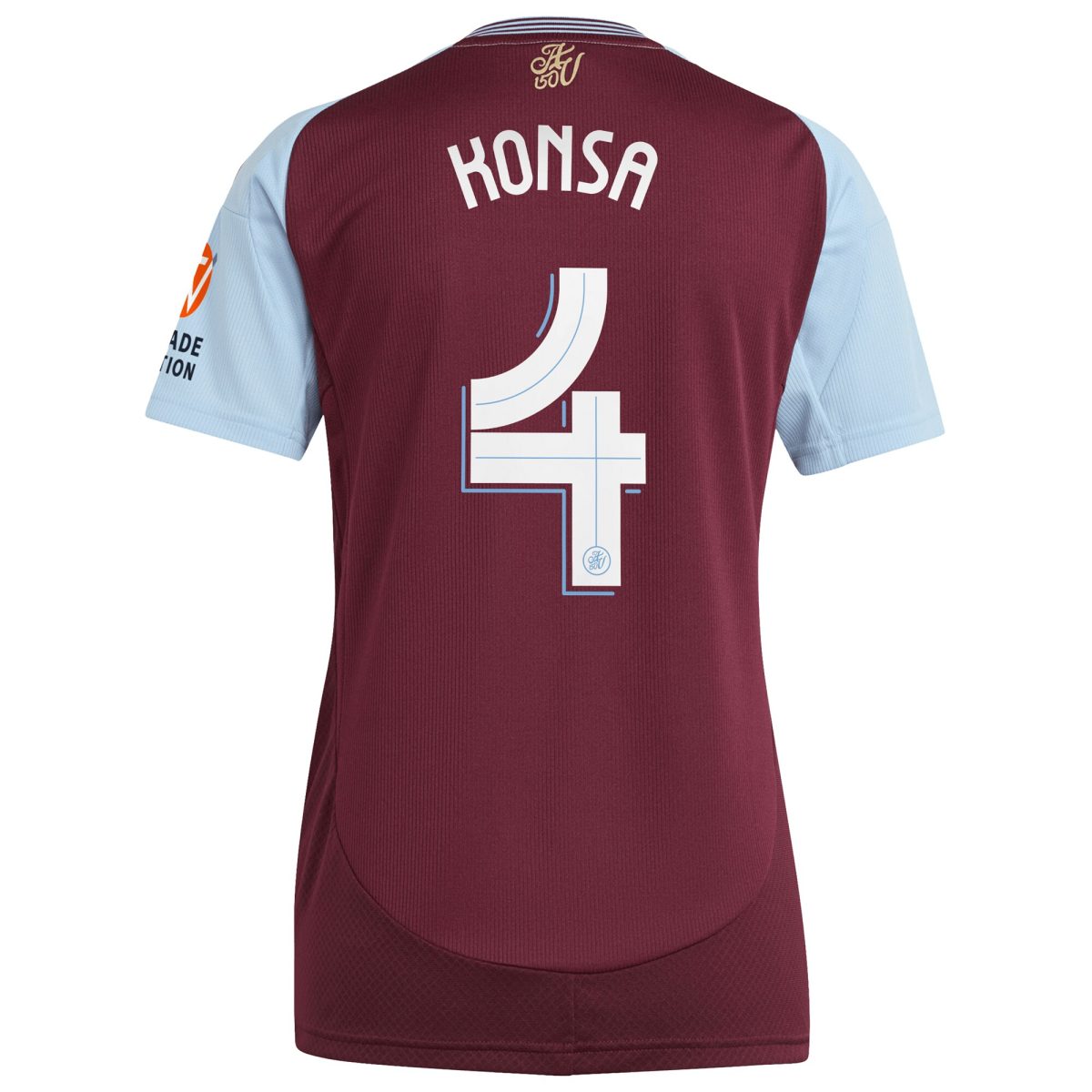 aston villa adidas home shirt 2024-25 – womens with konsa 4 cup printing Collection | Official Aston Villa Shirts