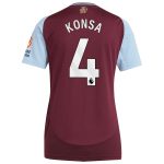 aston villa adidas home shirt 2024-25 – womens with konsa 4 printing Collection | Official Aston Villa Shirts
