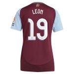 aston villa adidas home shirt 2024-25 – womens with leon 19 cup printing Collection | Official Aston Villa Shirts