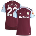 aston villa adidas home shirt 2024-25 – womens with maatsen 22 printing Collection | Official Aston Villa Shirts