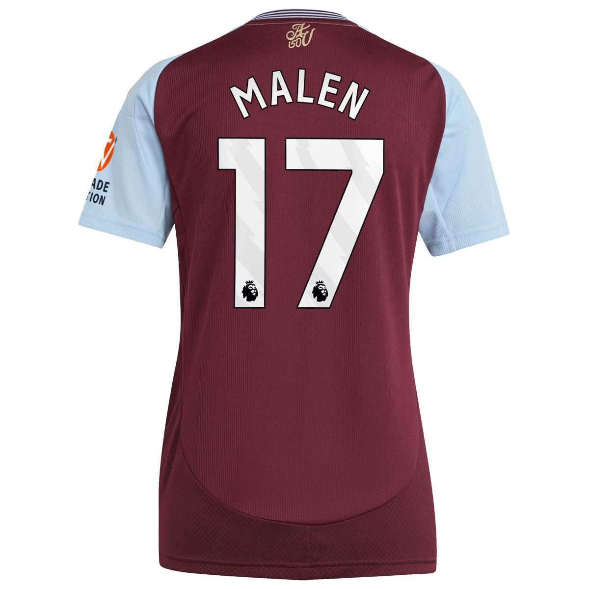 aston villa adidas home shirt 2024-25 – womens with malen 17 printing Collection | Official Aston Villa Shirts