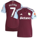 aston villa adidas home shirt 2024-25 – womens with mcginn 7 printing Collection | Official Aston Villa Shirts