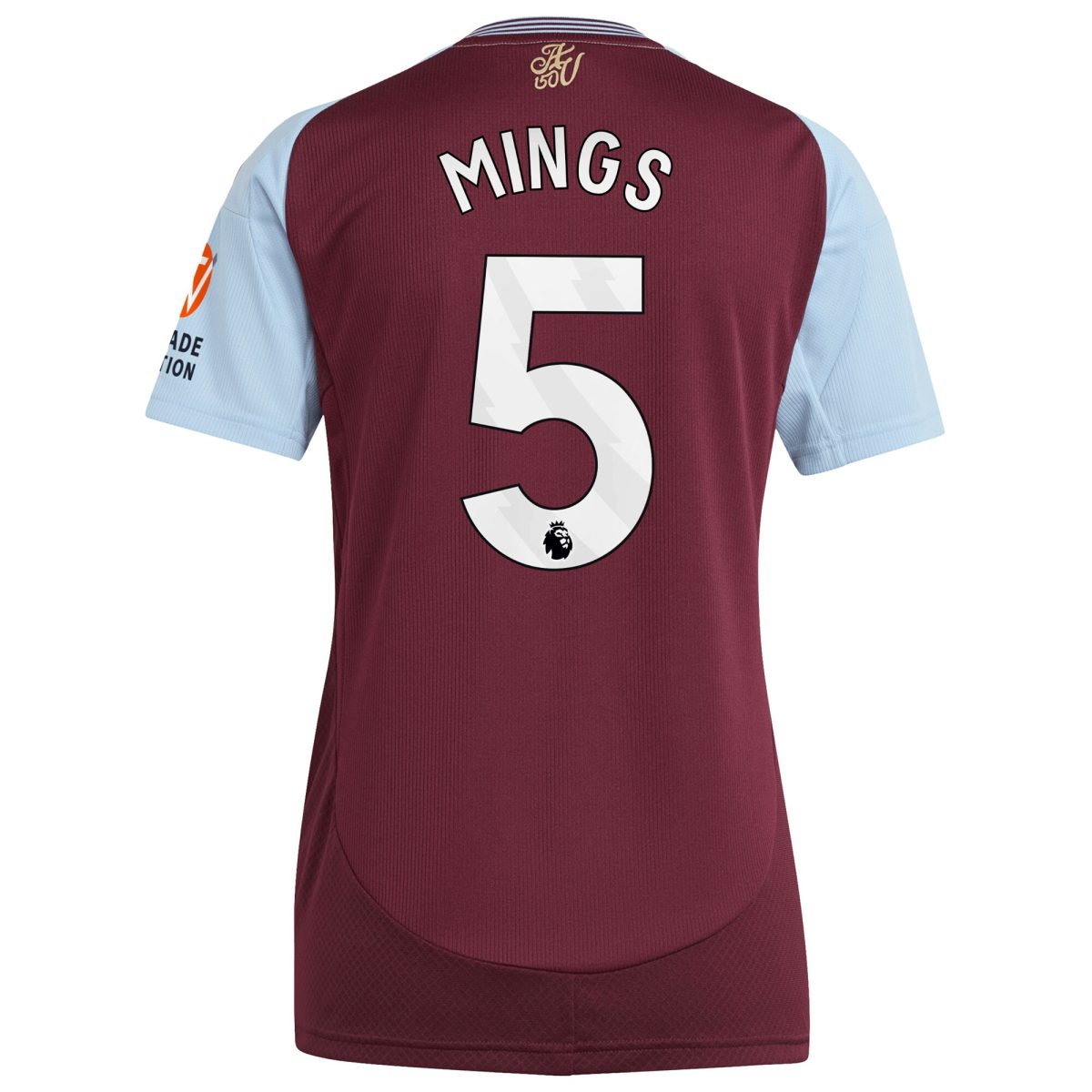 aston villa adidas home shirt 2024-25 – womens with mings 5 printing Collection | Official Aston Villa Shirts
