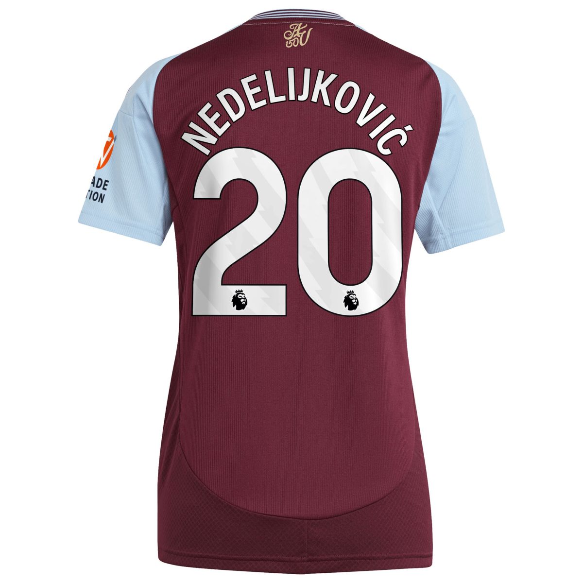 aston villa adidas home shirt 2024-25 – womens with nedeljković 20 printing Collection | Official Aston Villa Shirts