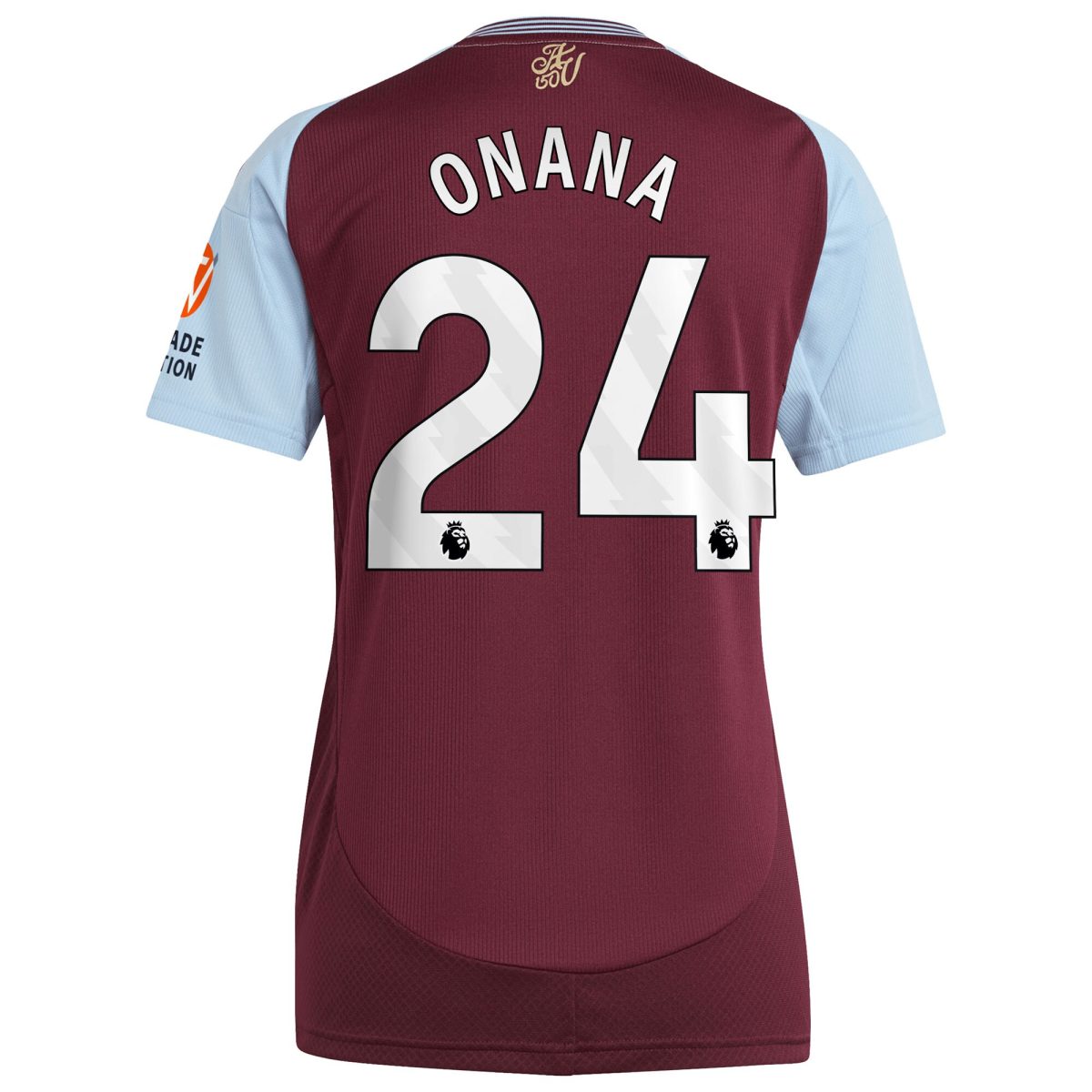 aston villa adidas home shirt 2024-25 – womens with onana 24 printing Collection | Official Aston Villa Shirts