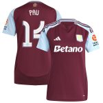aston villa adidas home shirt 2024-25 – womens with pau 14 cup printing Collection | Official Aston Villa Shirts