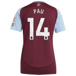 aston villa adidas home shirt 2024-25 – womens with pau 14 printing Collection | Official Aston Villa Shirts