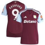 aston villa adidas home shirt 2024-25 – womens with rashford 9 printing Collection | Official Aston Villa Shirts