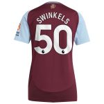aston villa adidas home shirt 2024-25 – womens with swinkels 50 printing Collection | Official Aston Villa Shirts