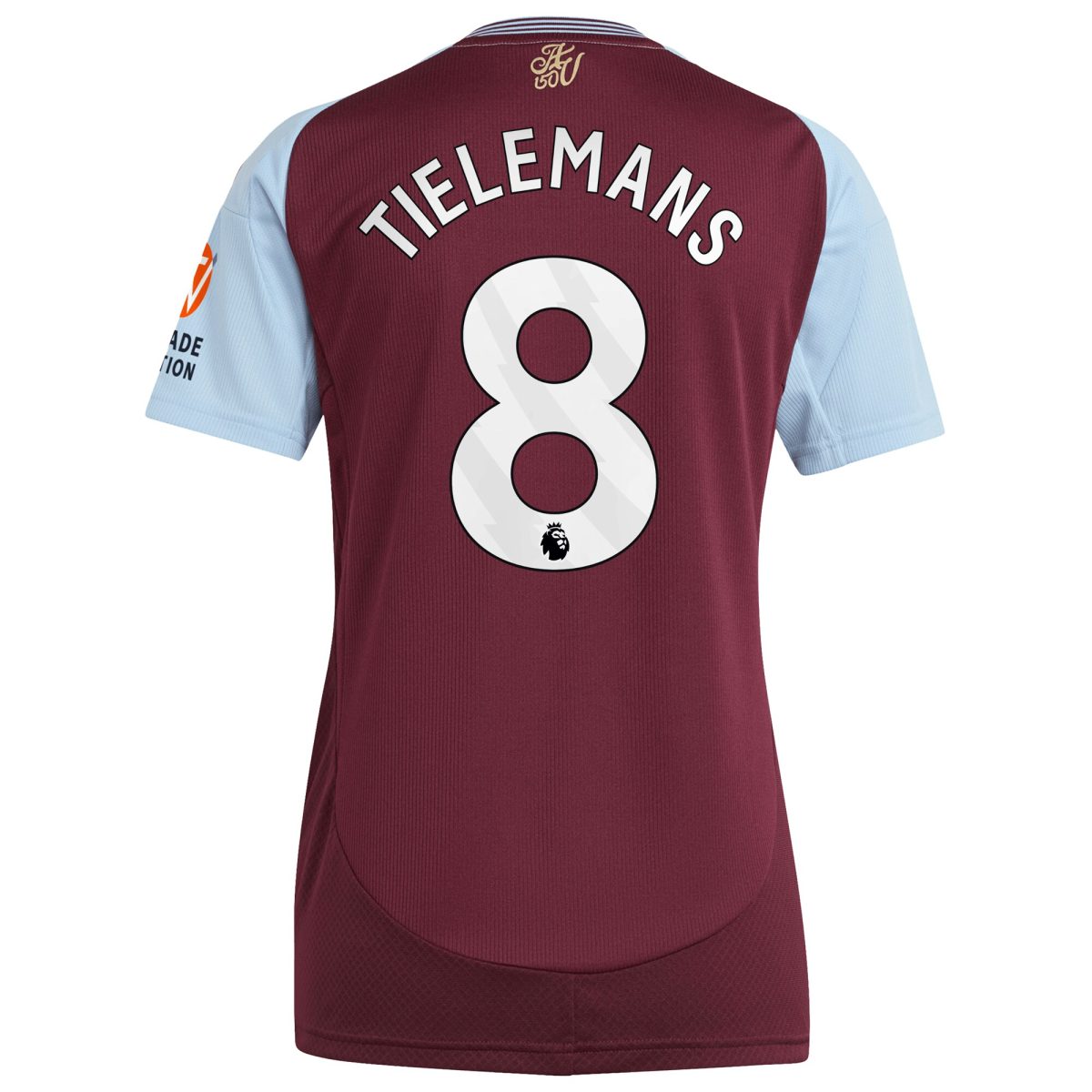 aston villa adidas home shirt 2024-25 – womens with tielemans 8 printing Collection | Official Aston Villa Shirts