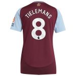 aston villa adidas home shirt 2024-25 – womens with tielemans 8 printing Collection | Official Aston Villa Shirts