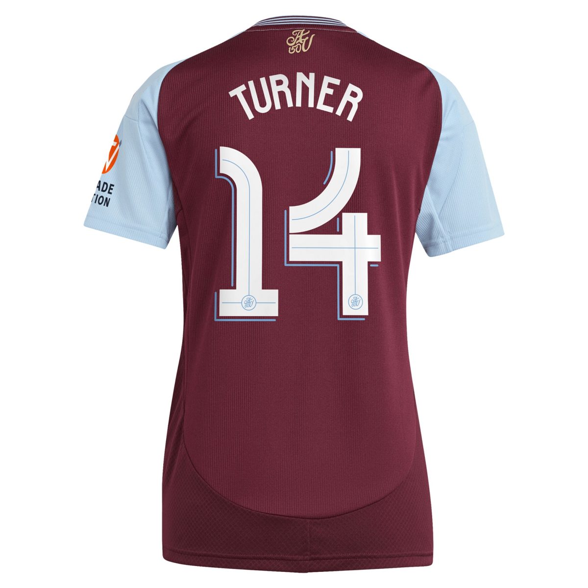 aston villa adidas home shirt 2024-25 – womens with turner 14 cup printing Collection | Official Aston Villa Shirts