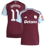 aston villa adidas home shirt 2024-25 – womens with watkins 11 cup printing Collection | Official Aston Villa Shirts