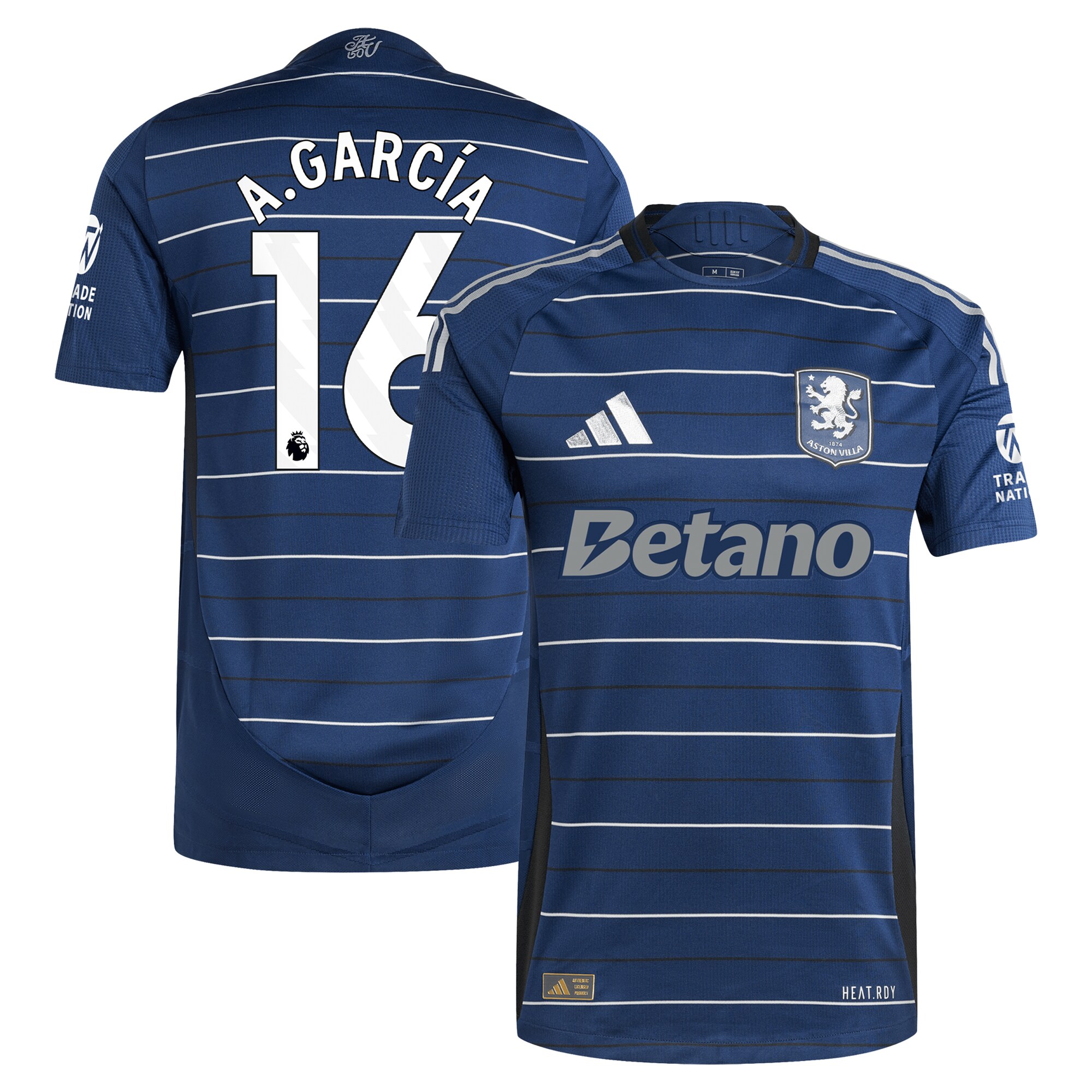 aston villa adidas third authentic shirt 2024-25 with a.garcía 16 printing Collection | Official Aston Villa Shirts