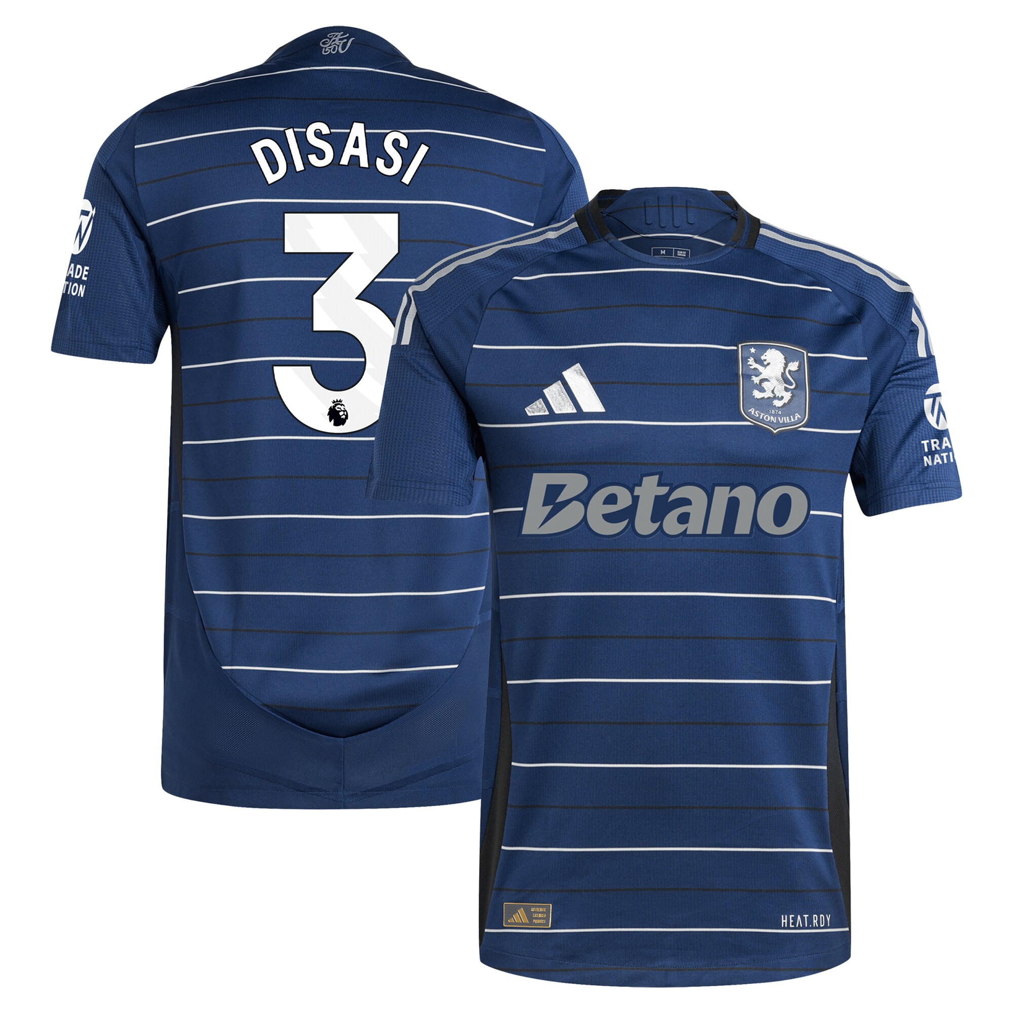 aston villa adidas third authentic shirt 2024-25 with disasi 3 printing Collection | Official Aston Villa Shirts