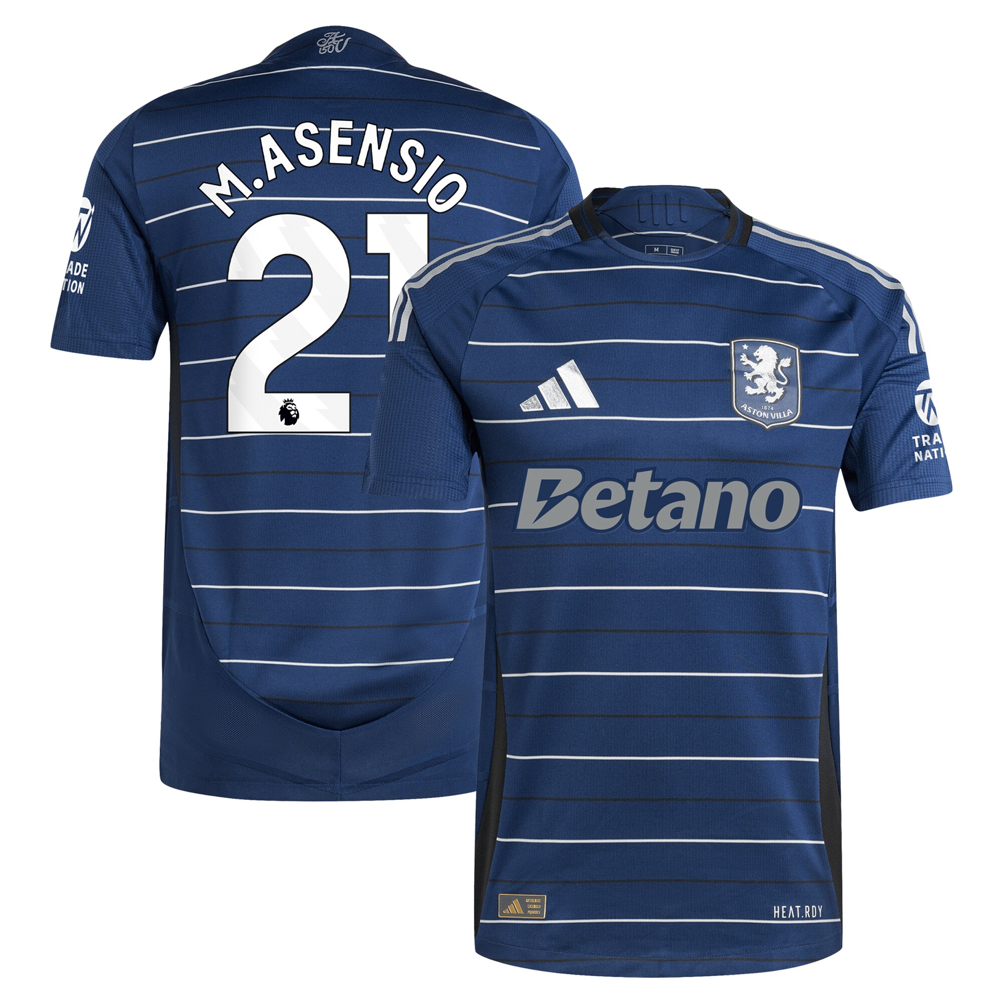 aston villa adidas third authentic shirt 2024-25 with m.asensio 21 printing Collection | Official Aston Villa Shirts