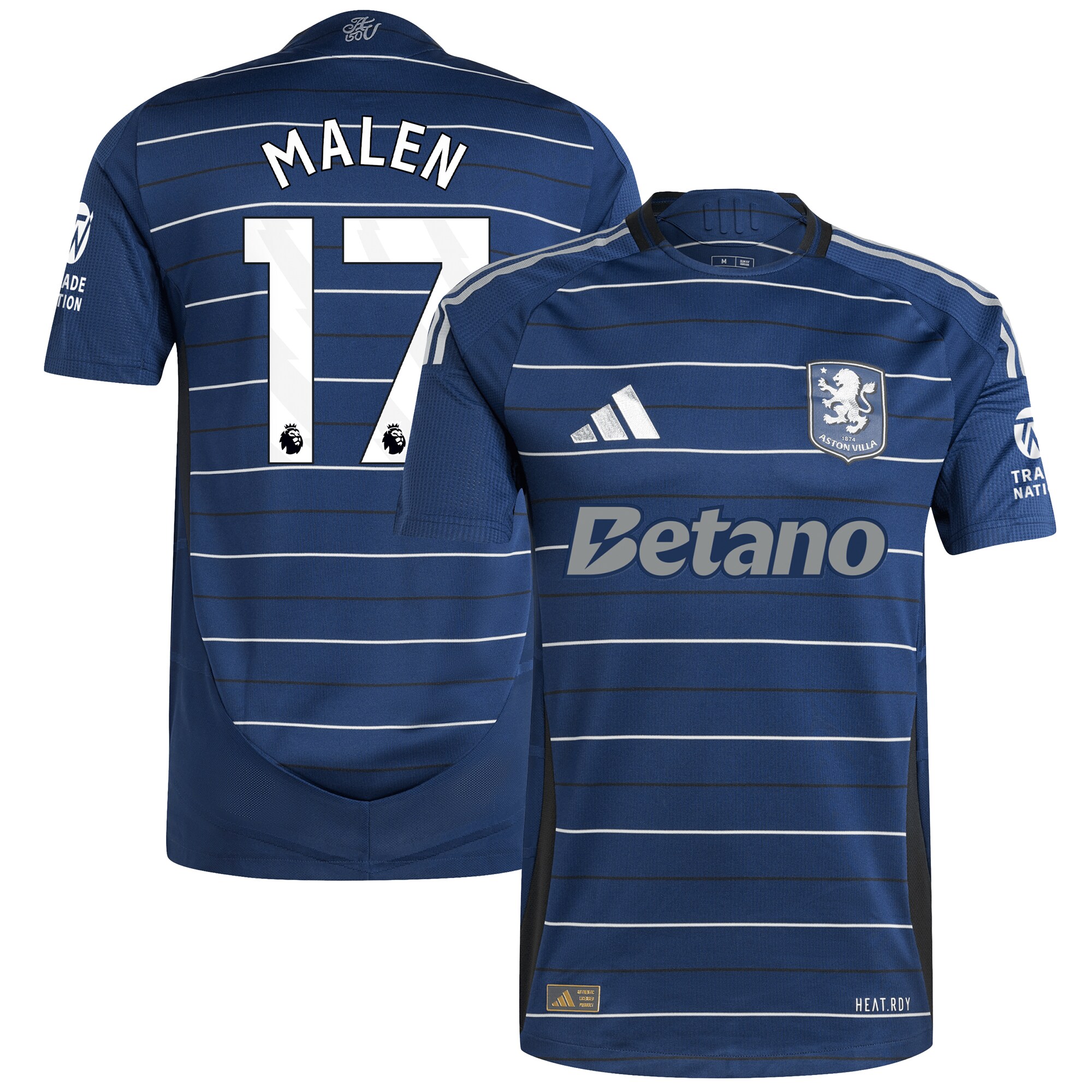 aston villa adidas third authentic shirt 2024-25 with malen 17 printing Collection | Official Aston Villa Shirts