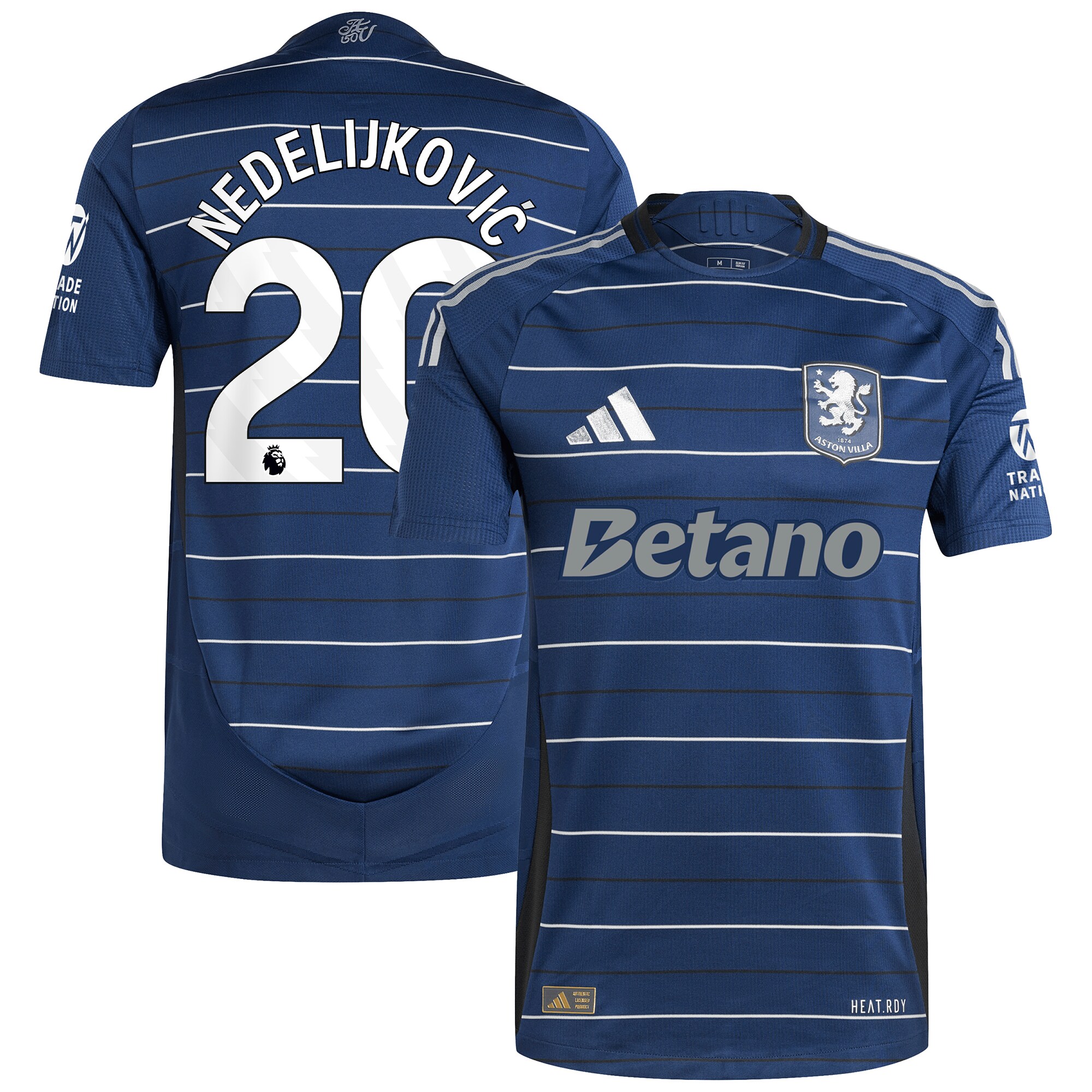 aston villa adidas third authentic shirt 2024-25 with nedeljković 20 printing Collection | Official Aston Villa Shirts