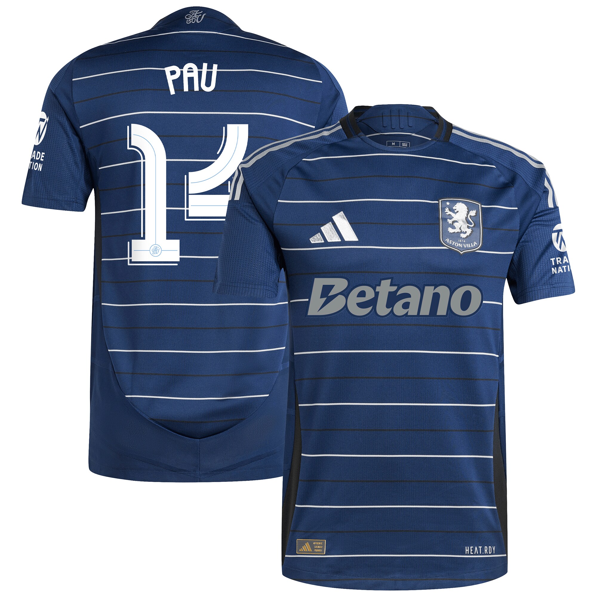 aston villa adidas third authentic shirt 2024-25 with pau 14 cup printing Collection | Official Aston Villa Shirts
