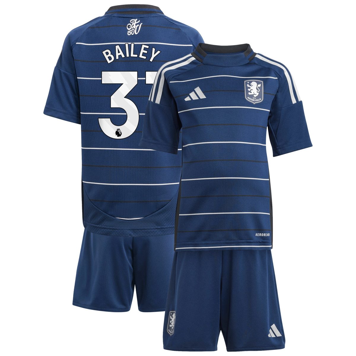 aston villa adidas third minikit 2024-25 with bailey 31 printing Collection | Official Aston Villa Shirts