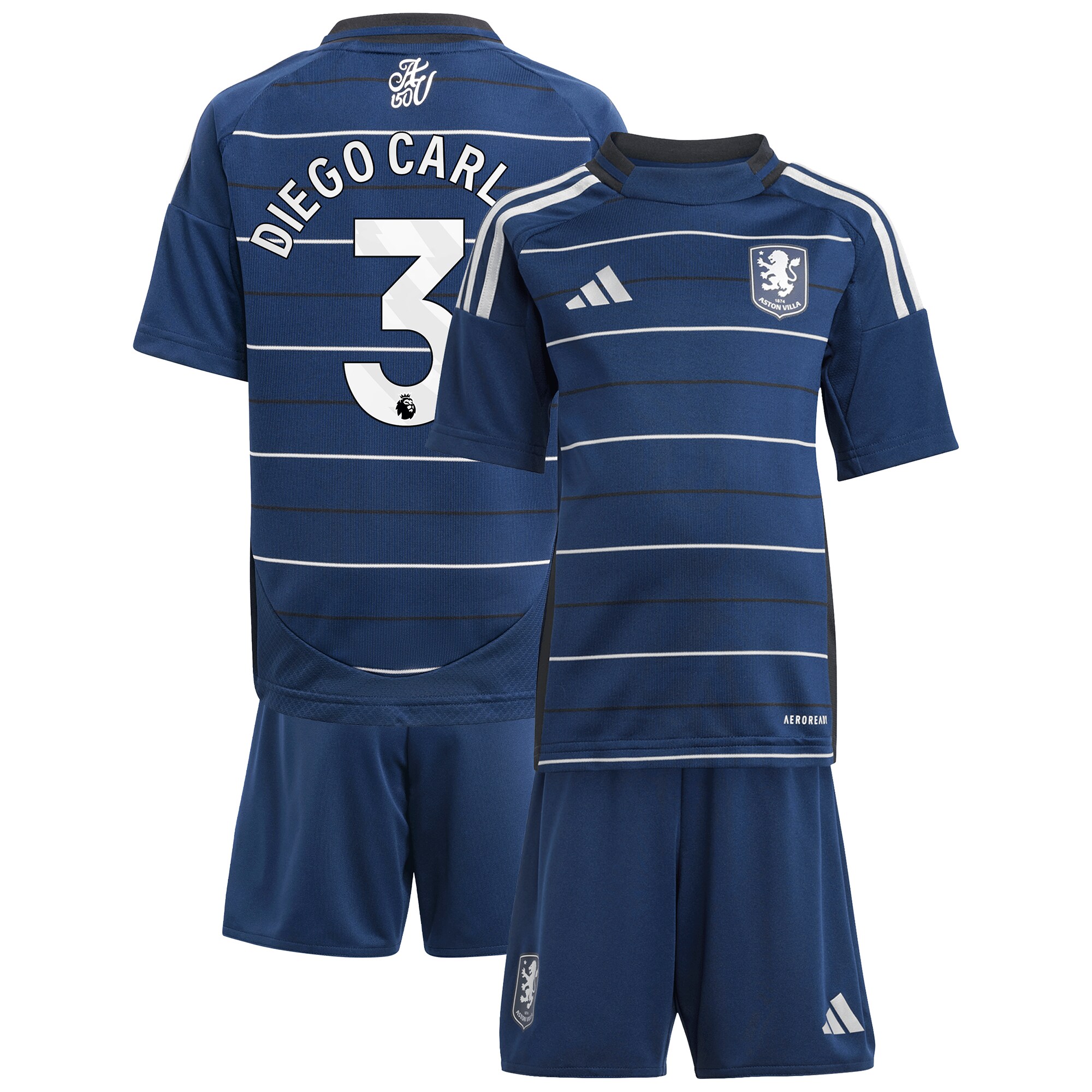 aston villa adidas third minikit 2024-25 with diego carlos 3 printing Collection | Official Aston Villa Shirts