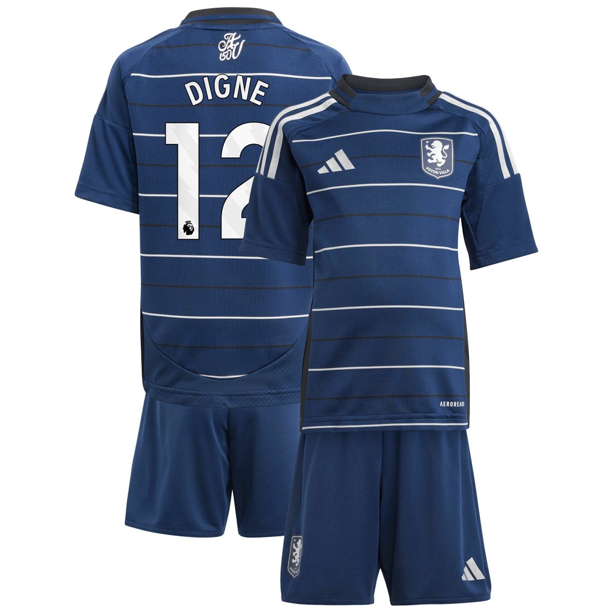 aston villa adidas third minikit 2024-25 with digne 12 printing Collection | Official Aston Villa Shirts