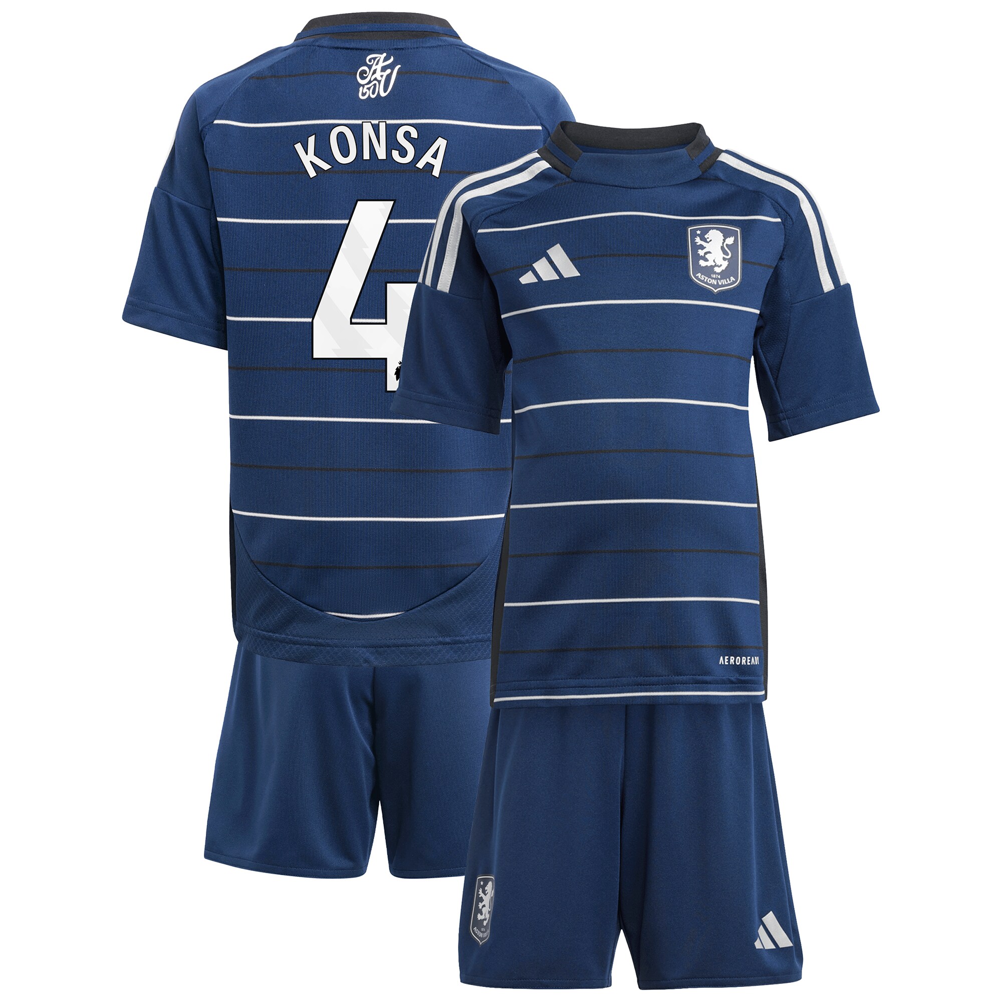 aston villa adidas third minikit 2024-25 with konsa 4 printing Collection | Official Aston Villa Shirts