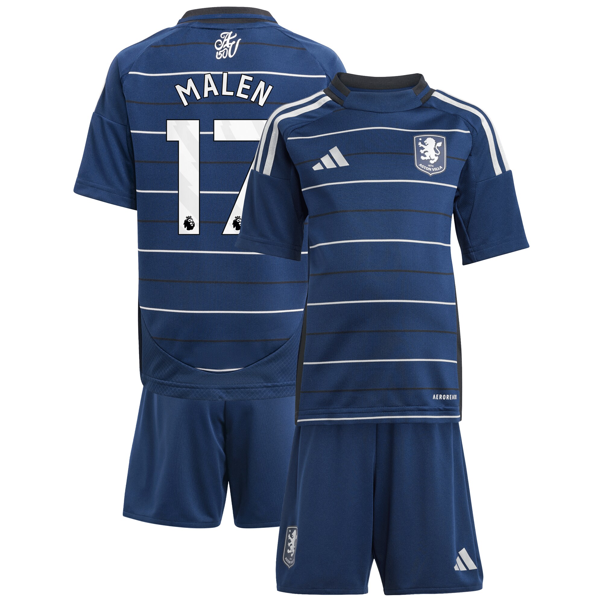 aston villa adidas third minikit 2024-25 with malen 17 printing Collection | Official Aston Villa Shirts