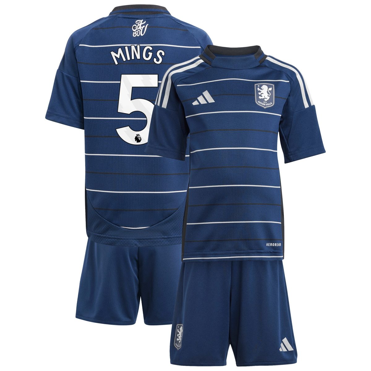 aston villa adidas third minikit 2024-25 with mings 5 printing Collection | Official Aston Villa Shirts