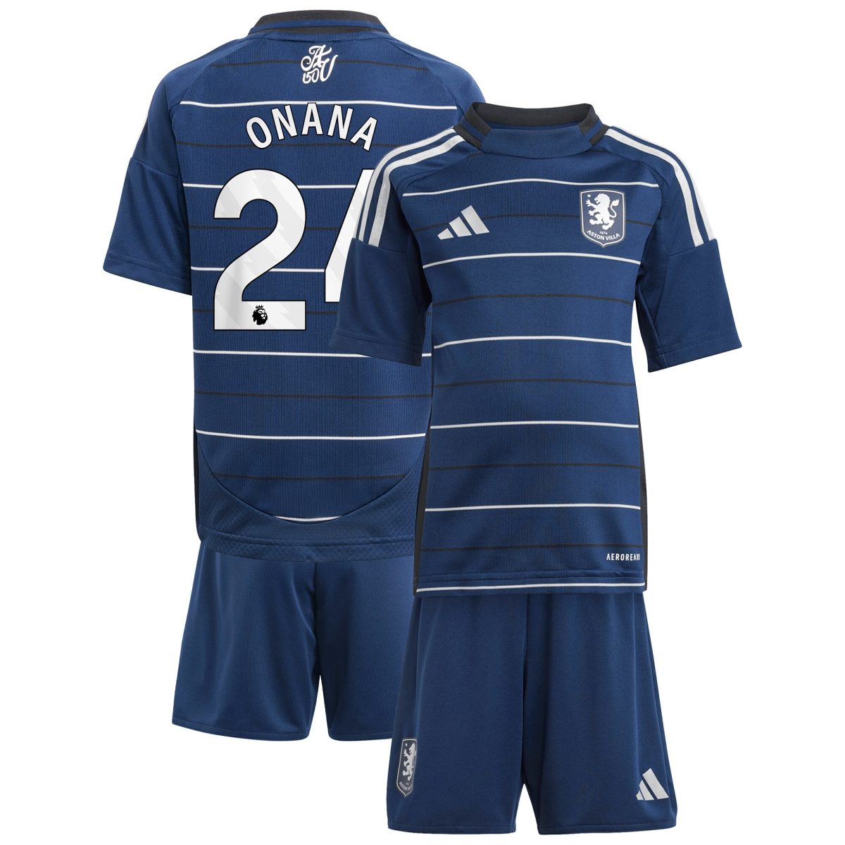 aston villa adidas third minikit 2024-25 with onana 24 printing Collection | Official Aston Villa Shirts