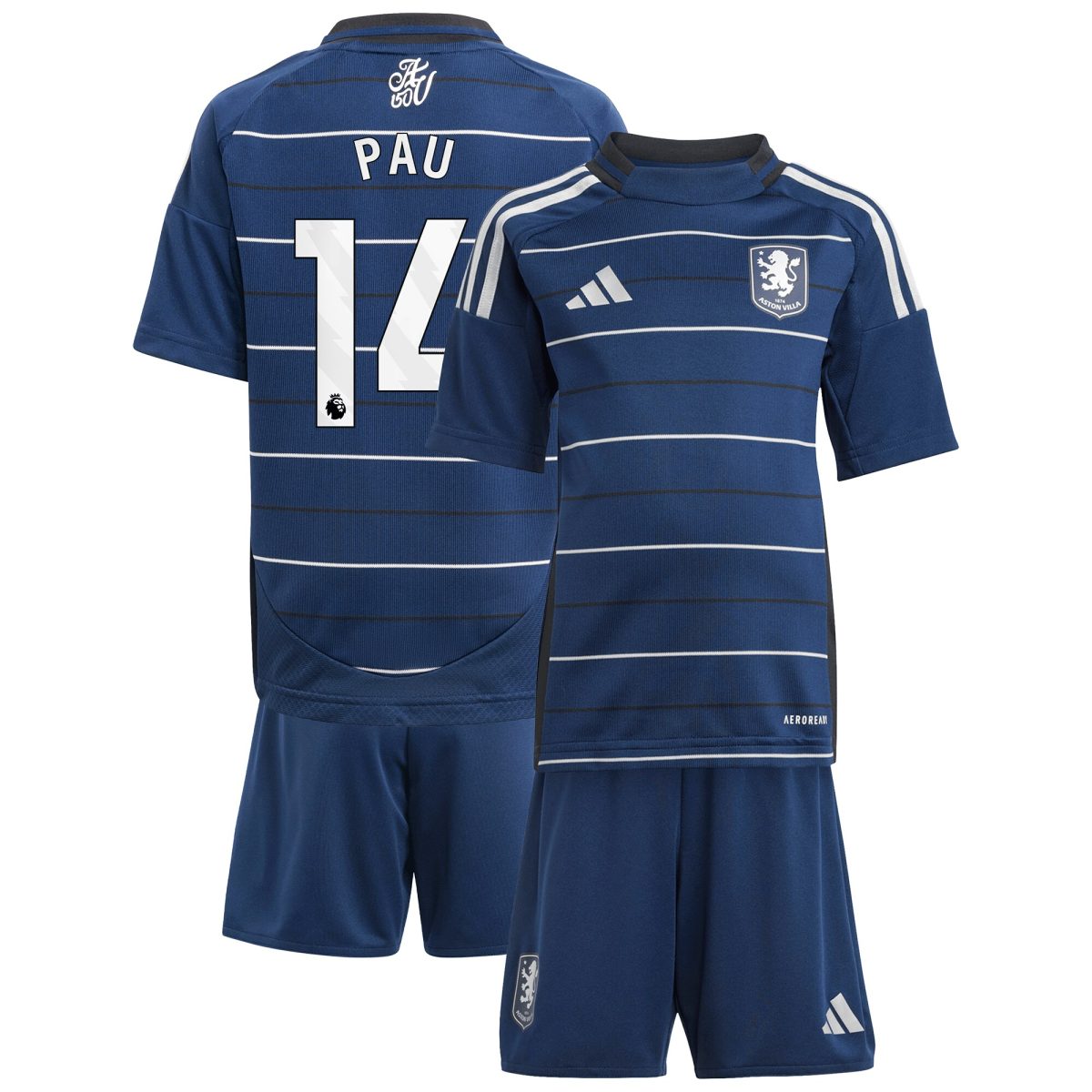 aston villa adidas third minikit 2024-25 with pau 14 printing Collection | Official Aston Villa Shirts