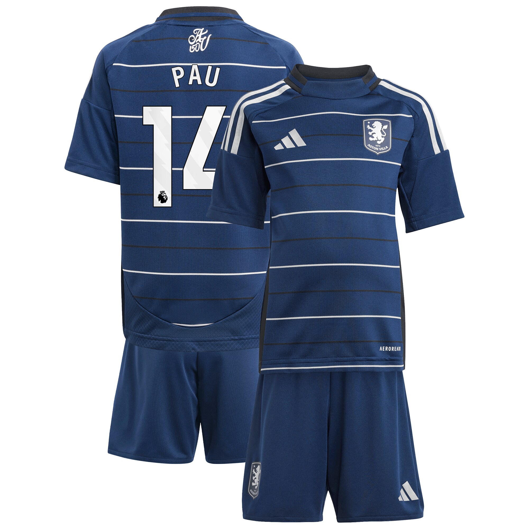 aston villa adidas third minikit 2024-25 with pau 14 printing Collection | Official Aston Villa Shirts