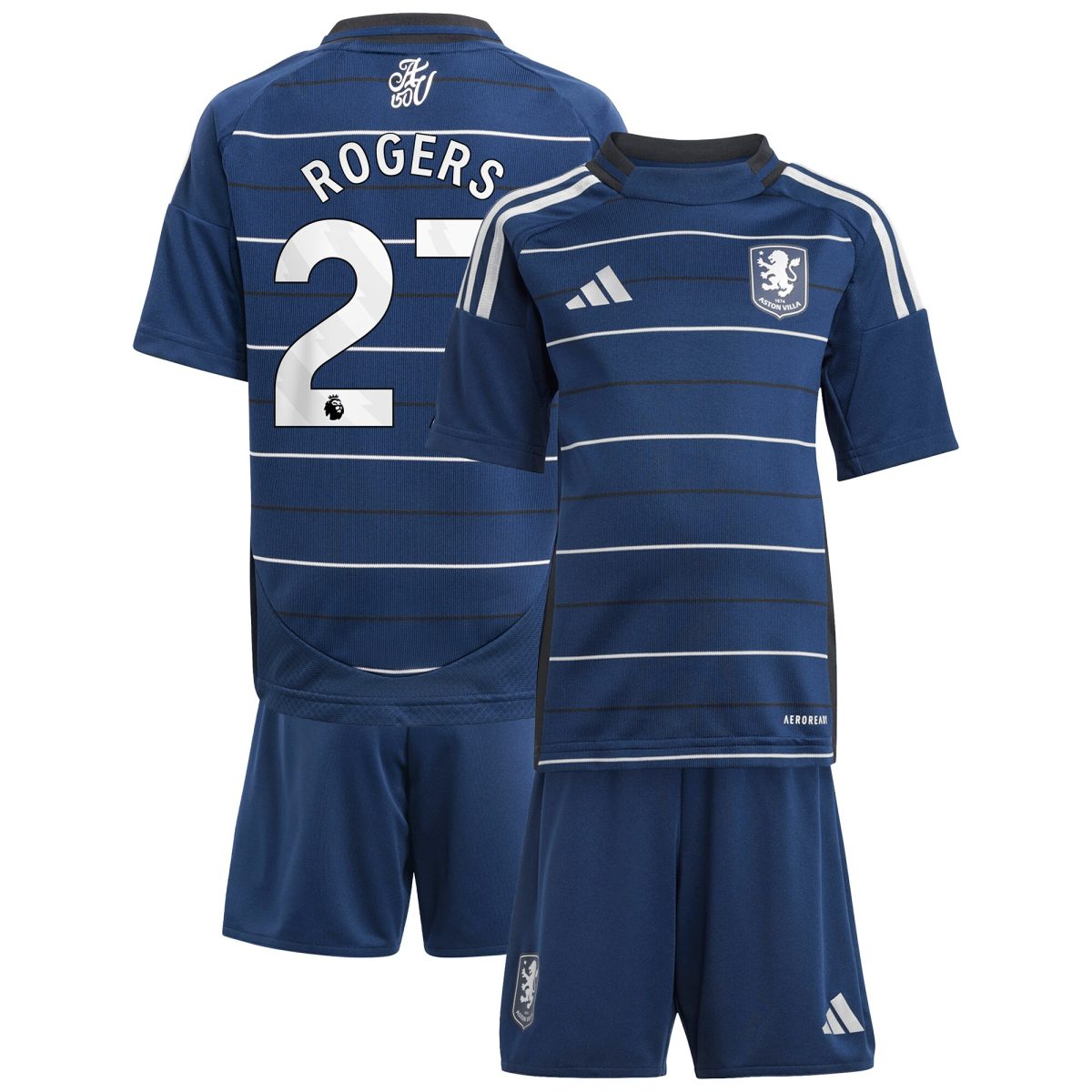 aston villa adidas third minikit 2024-25 with rogers 27 printing Collection | Official Aston Villa Shirts