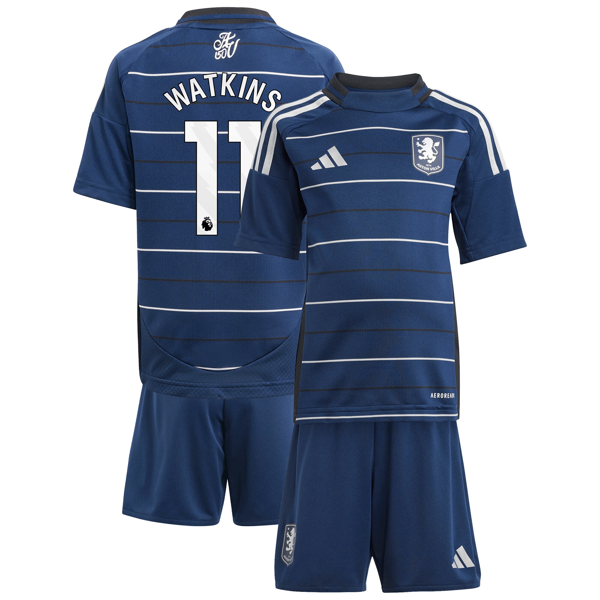 aston villa adidas third minikit 2024-25 with watkins 11 printing Collection | Official Aston Villa Shirts