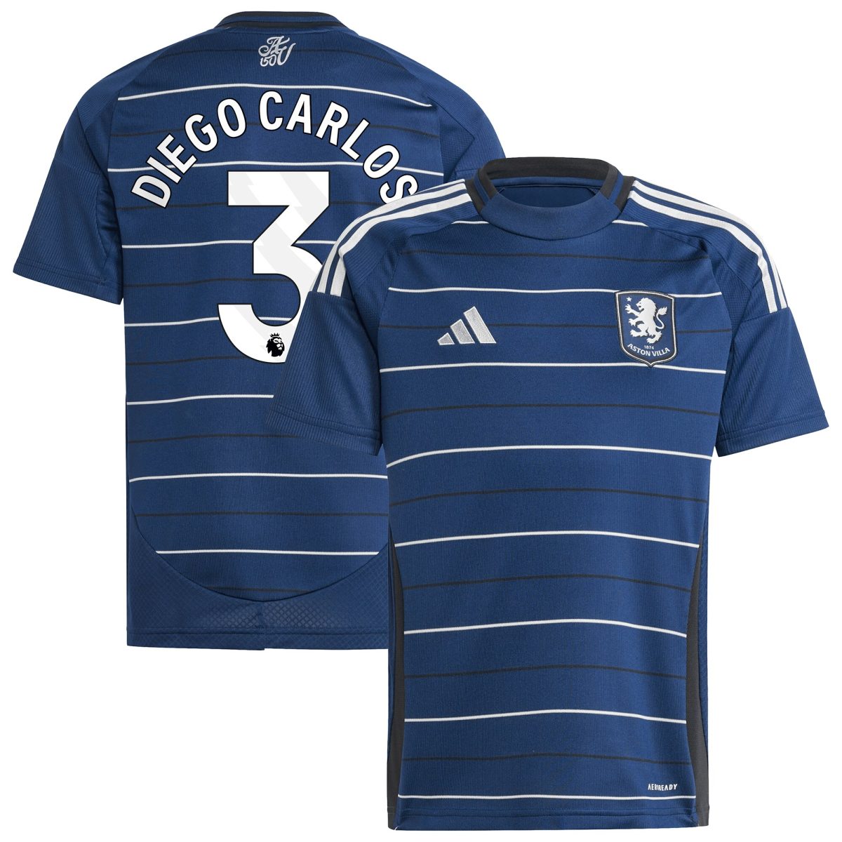 aston villa adidas third shirt 2024-25 – kids with diego carlos 3 printing Collection | Official Aston Villa Shirts