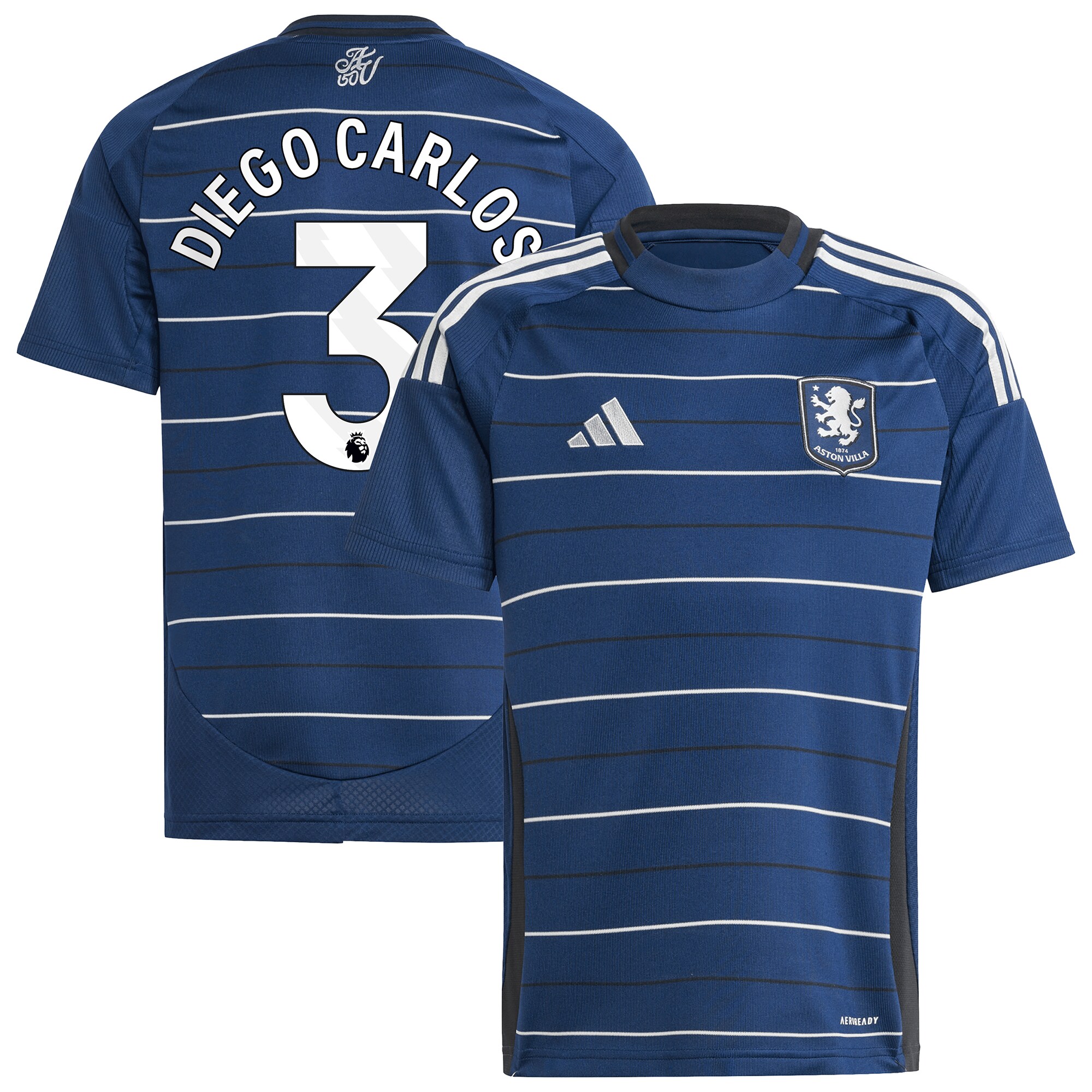 aston villa adidas third shirt 2024-25 – kids with diego carlos 3 printing Collection | Official Aston Villa Shirts